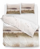 Zohome Nizan Dekbedovertrek - Lits-jumeaux - Flanel - 240x200-220cm - Natural