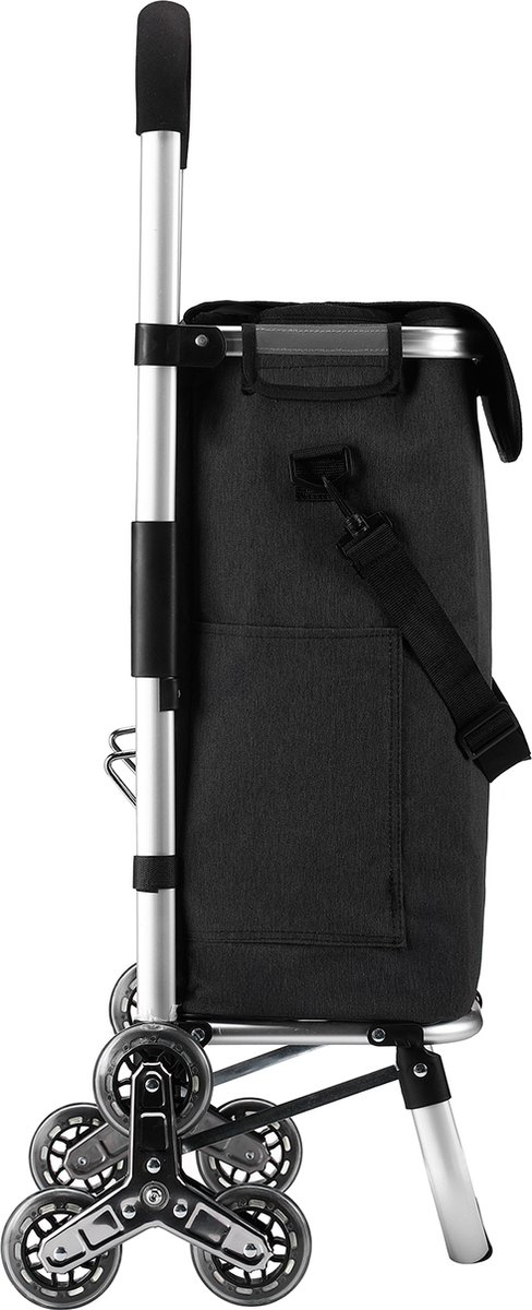 Packaway Boodschappentrolley met 6 wielen voor trappen - 40L - boodschappenwagen - steekwagen functie - GRIJS