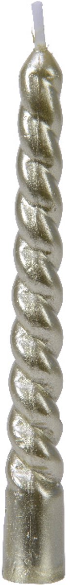 Kerstboomkaars goud Ø1,2x10cm set a 8