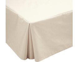 Dekbedovertrek 170 g lattenbodem katoen rok Amerikaanse vouwen ecru - Pikolin Home Corner Bed Skirt
