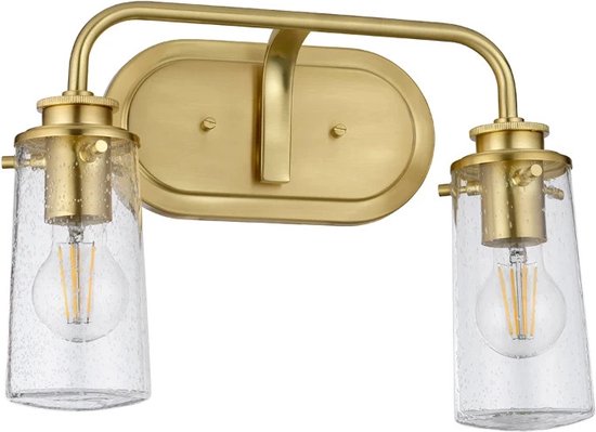 Kichler LED Wandlamp Braelyn | 2X E27 Max 40W | IP44 | Brushed Brass