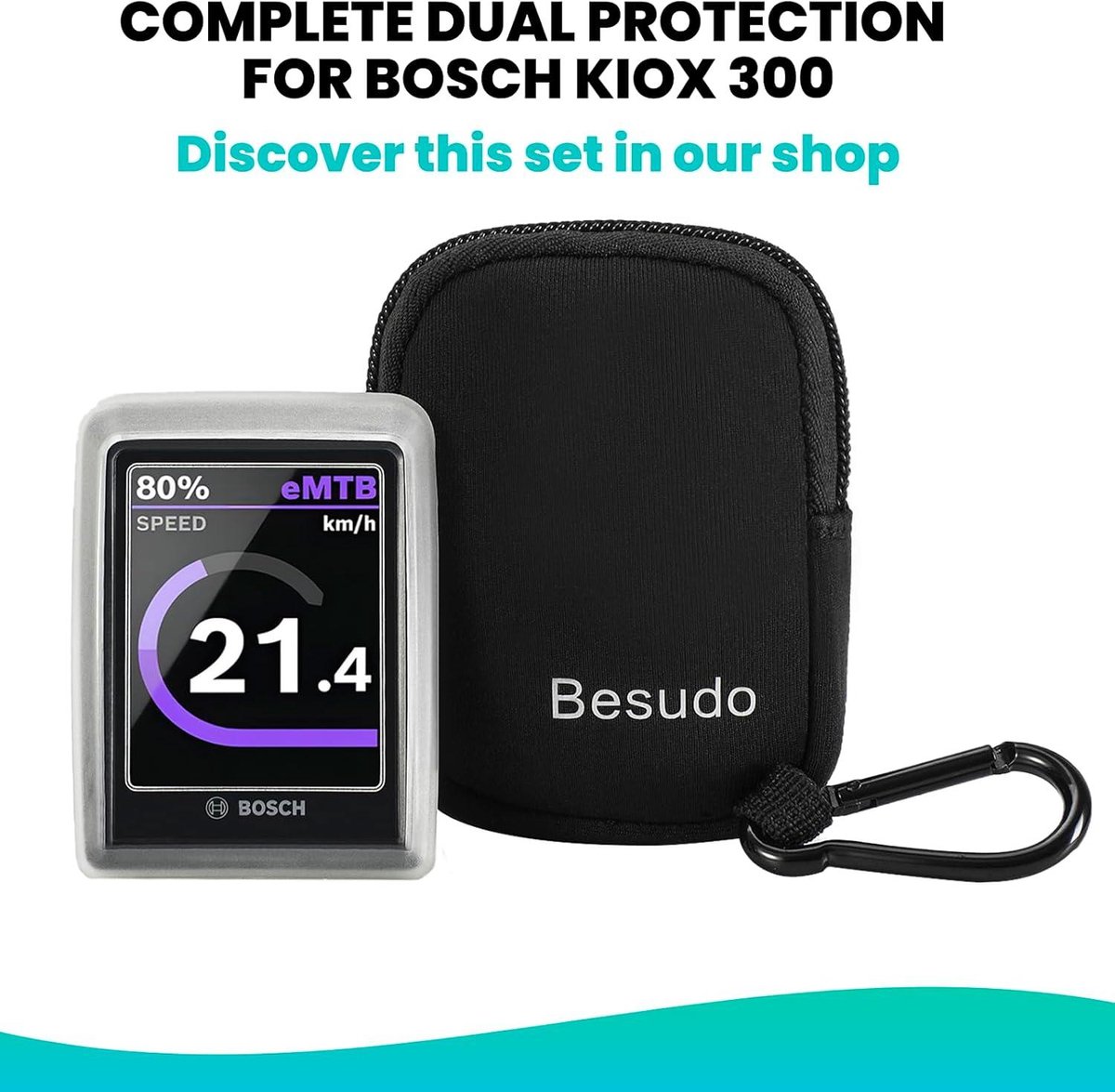 Besudo Coque De Protection En Silicone Pour Bosch Kiox 300 (BHU3600) – Cadre Anti-chute, 3 Couleurs, écran Lisible, Compatible Rails
