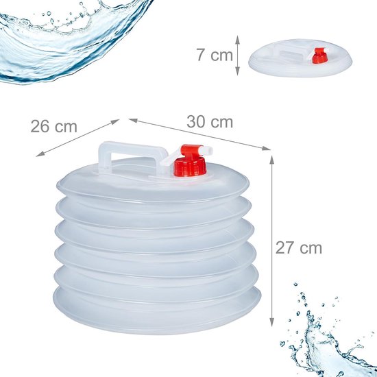 KIMISS 3 Gallon (10L) BPA-vrije Watercontainer Voor Camper, Caravan, Boot & Jacht - Voedselkwaliteit
