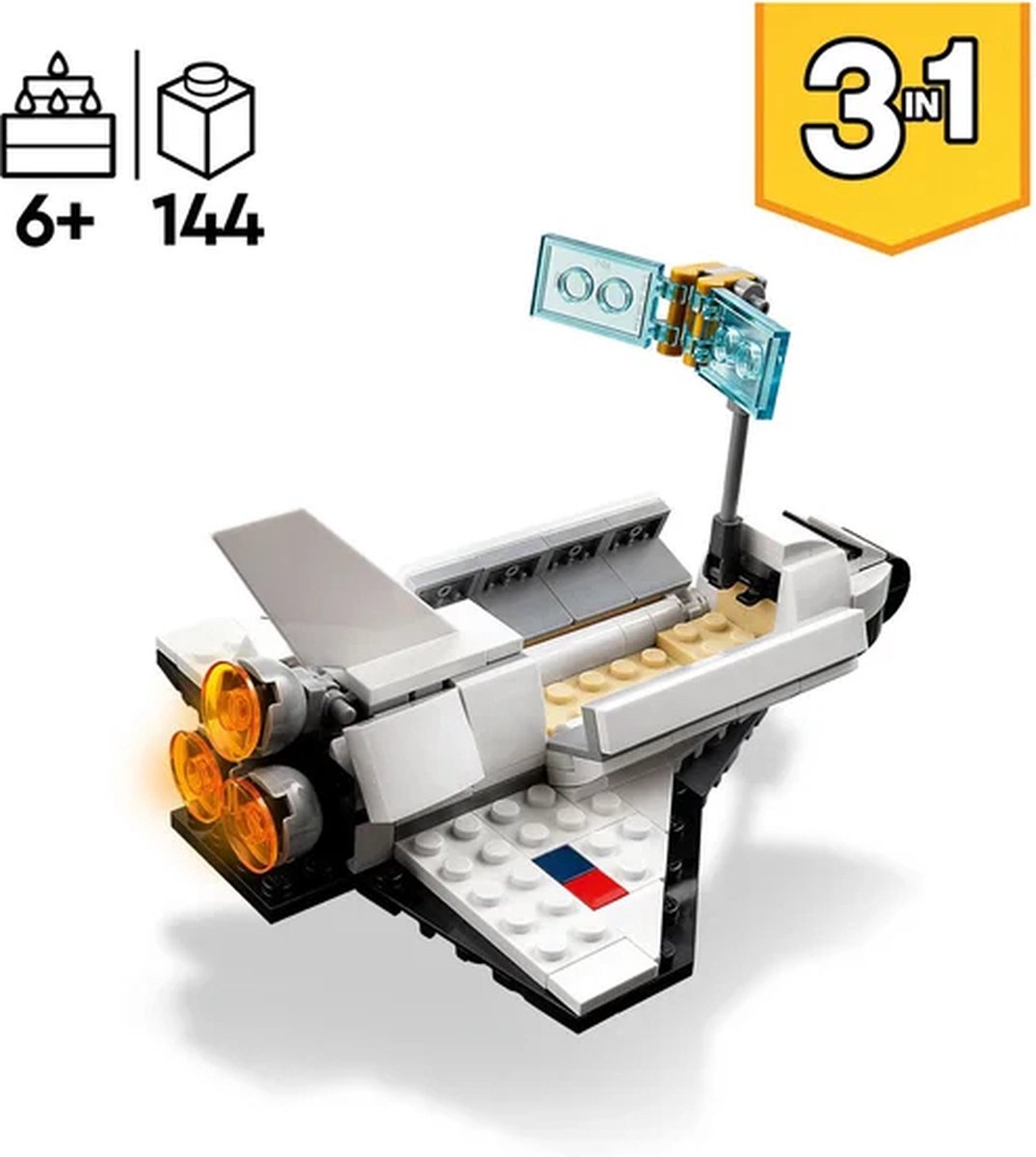LEGO Creator 3in1 Space Shuttle Ruimteschip Set - 31134 — afbeelding 15