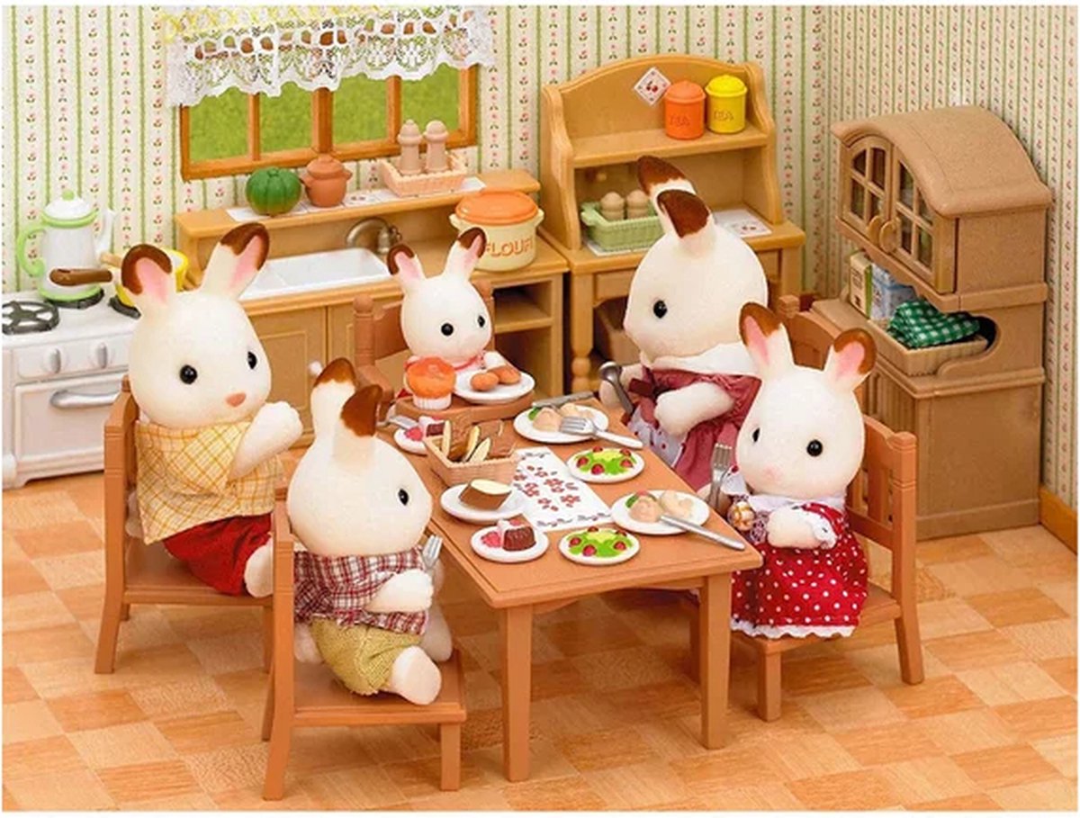Sylvanian Families 4506 eettafelset-poppenhuisinrichting — afbeelding 8