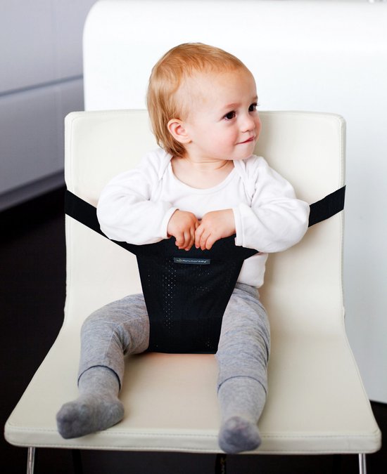 Minimonkey Mini Chair Pocket - travel reis kinderstoel - Black - ook geschikt voor Stokke Tripp Trapp - compact kinderzitje ideaal voor op reis van Minimonkey — afbeelding 4
