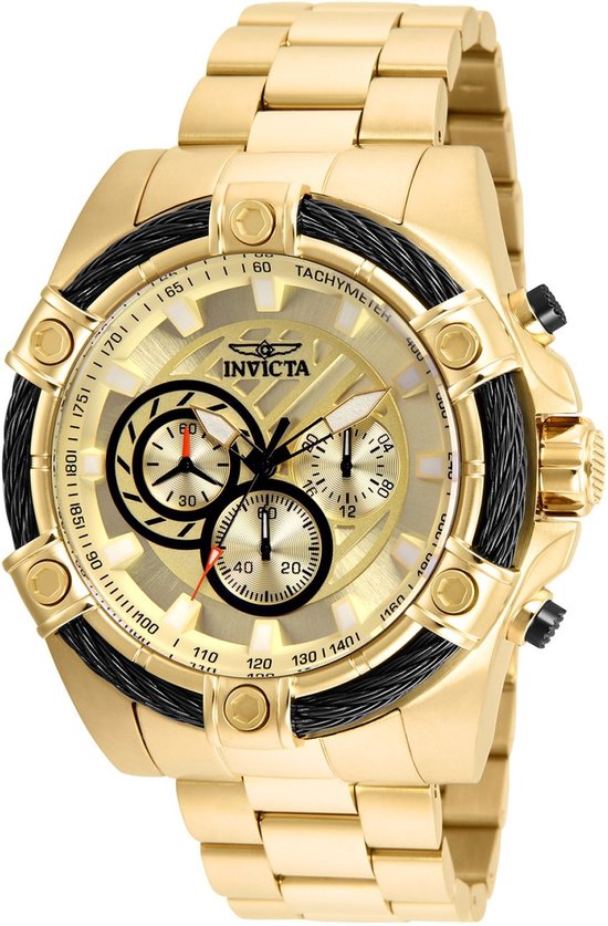Invicta Bolt 25515 Heren Horloge Waterdicht Analoog Quartz Uurwerk Roestvrij. bol