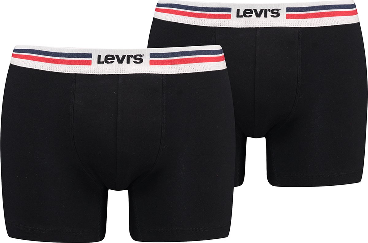 Levi's - 2-Pack - Boxershorts - Lange Pijp - Heren - zwart - L - 701222843