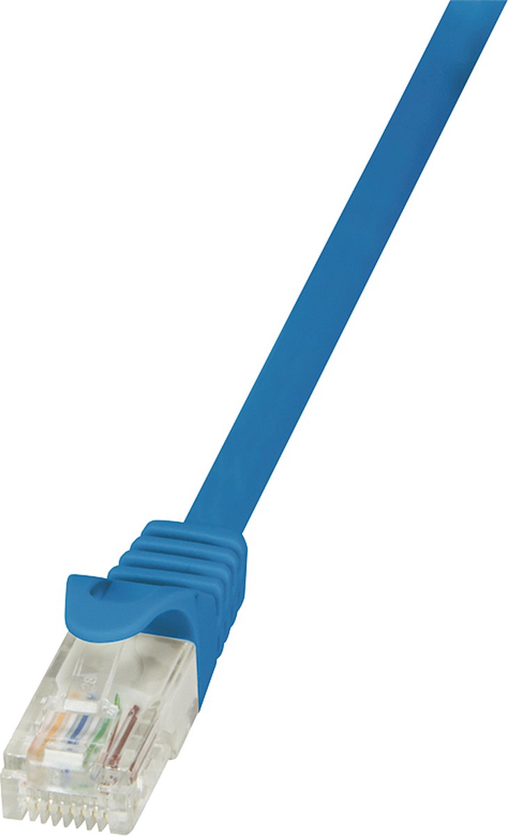 LogiLink CP2076U RJ45 Netwerkkabel, patchkabel CAT 6 U/UTP 5.00 m Blauw Snagless 1 stuk(s)