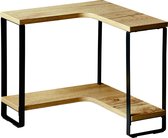 Kesper Keuken aanrecht hoek etagere - 2 niveaus - hout/metaal - organizer - 30 x 30 x 28 cm - verhoger