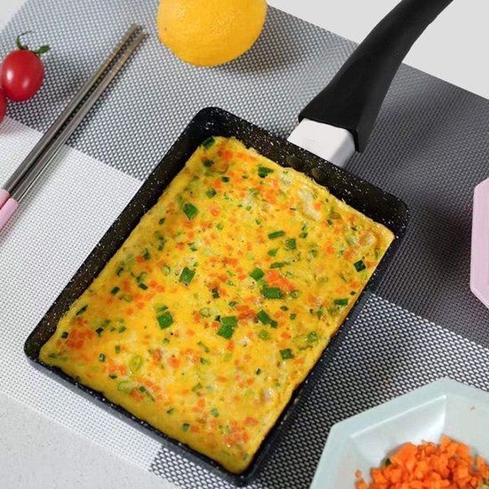 Tamagoyaki Japanse Omelet Pan/Eierpan - Antiaanbaklaag - Rechthoekige