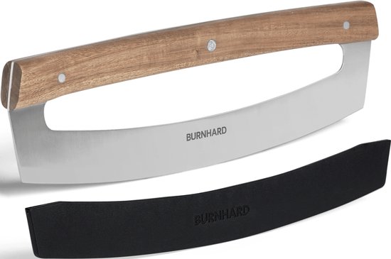 Pizzames 430 Staal PP Bamboe Handvat Ergonomisch Ronde Bijl
