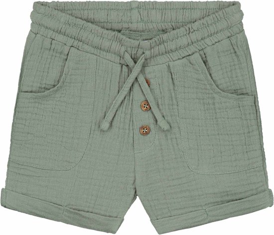 Prénatal peuter short - Jongens - Light Khaki Green - Maat 74