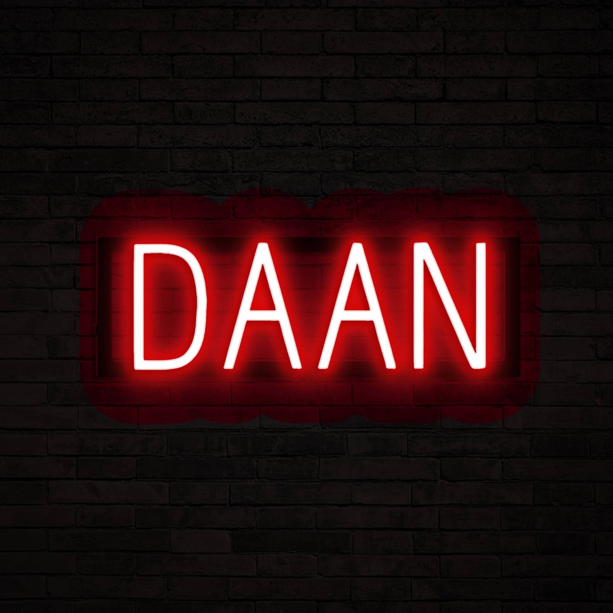DAAN - Neon LED Lamp Kinderkamer | SpellBrite | 45,65 x 16 cm | 6 Dimstanden & 8 Lichtanim
