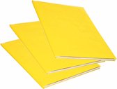 3x Rollen kraft kaftpapier geel 200 x 70 cm - cadeaupapier / kadopapier / boeken kaften