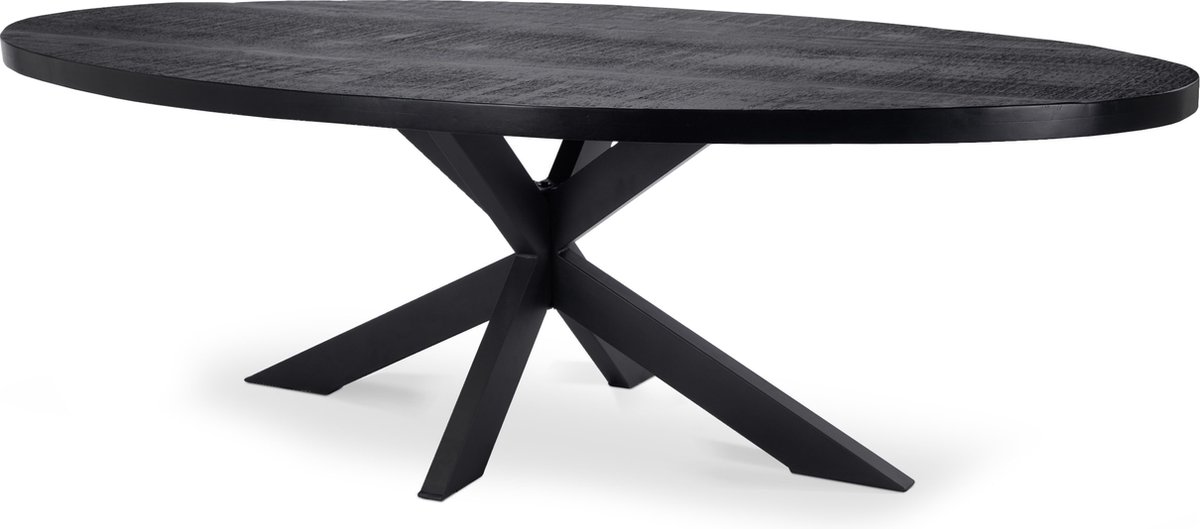 Icon Living - Eetrafel Varley Zwart - Ovaal 240x120 CM