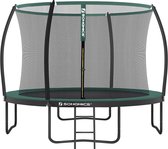 Rootz 305cm trampolineset - buitentrampoline - stuiterplezier - fitness - fijnmazig veiligheidsnet - 305cm x 305cm x 260cm