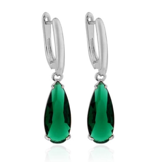 Boucles D'oreilles Pendantes Fantaisie Verte - Alliage, Fermoir Clous, Tendance élégante - Neuf Avec étiquettes