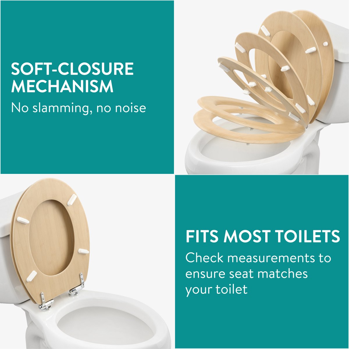 Familie toiletbril met geïntegreerd kinderzitje, softclose en