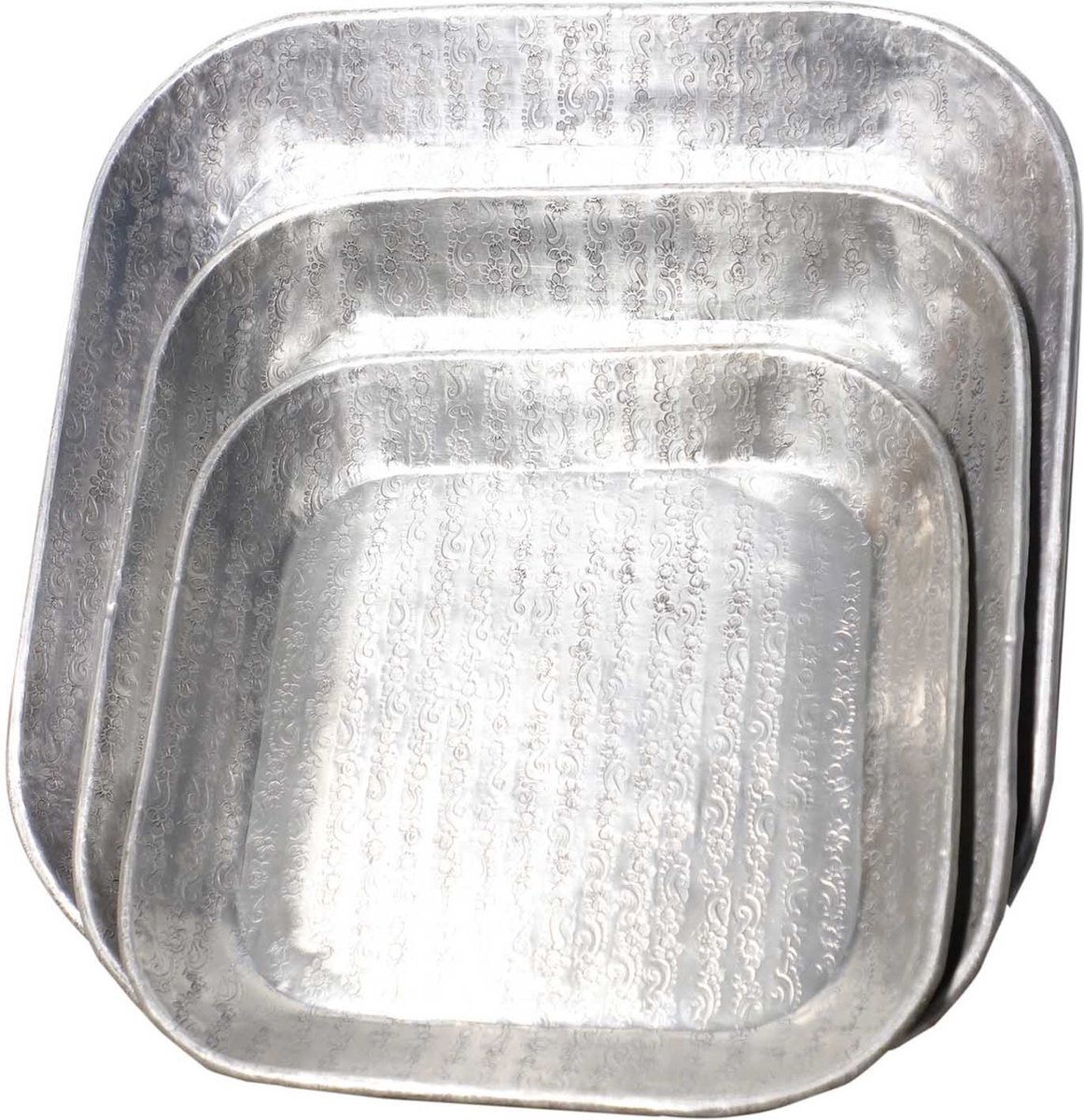 Oosters dienblad Prisma zilver