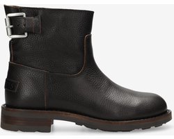 Shabbies Amsterdam Enkellaars Alyd Ankie Donkerbruin - Maat 37 - Dames Laarzen