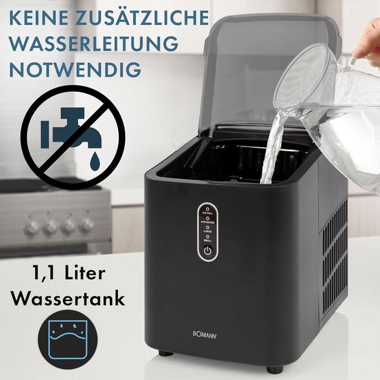 Snelle productie-ijsmachine voor ijsblokjes - IJsblokjes in 10 minuten - Tot 10 kg ijs per dag - Met 2 ijsblokjesgroottes en 1,1 l watertank van HENDI — afbeelding 2