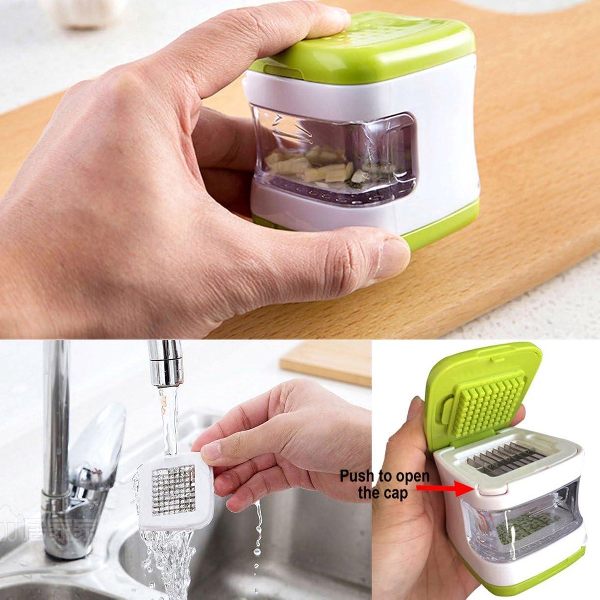 Keuken Voedselhulp Knoflook Gember Master Box Plastic Roestvrij Staal Cube Twister Dicer Machine Gemakkelijk te Knijpen en Schoon Keuken Voedselhulp Knoflook Gember Master Box Plastic Roestvrij Staal Cube Twister Dicer Machine Gemakkelijk te Knijpen en Schoon