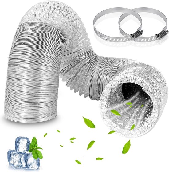 150 mm x 3 m Flexibele Aluminium Buis - Inclusief Accessoireset