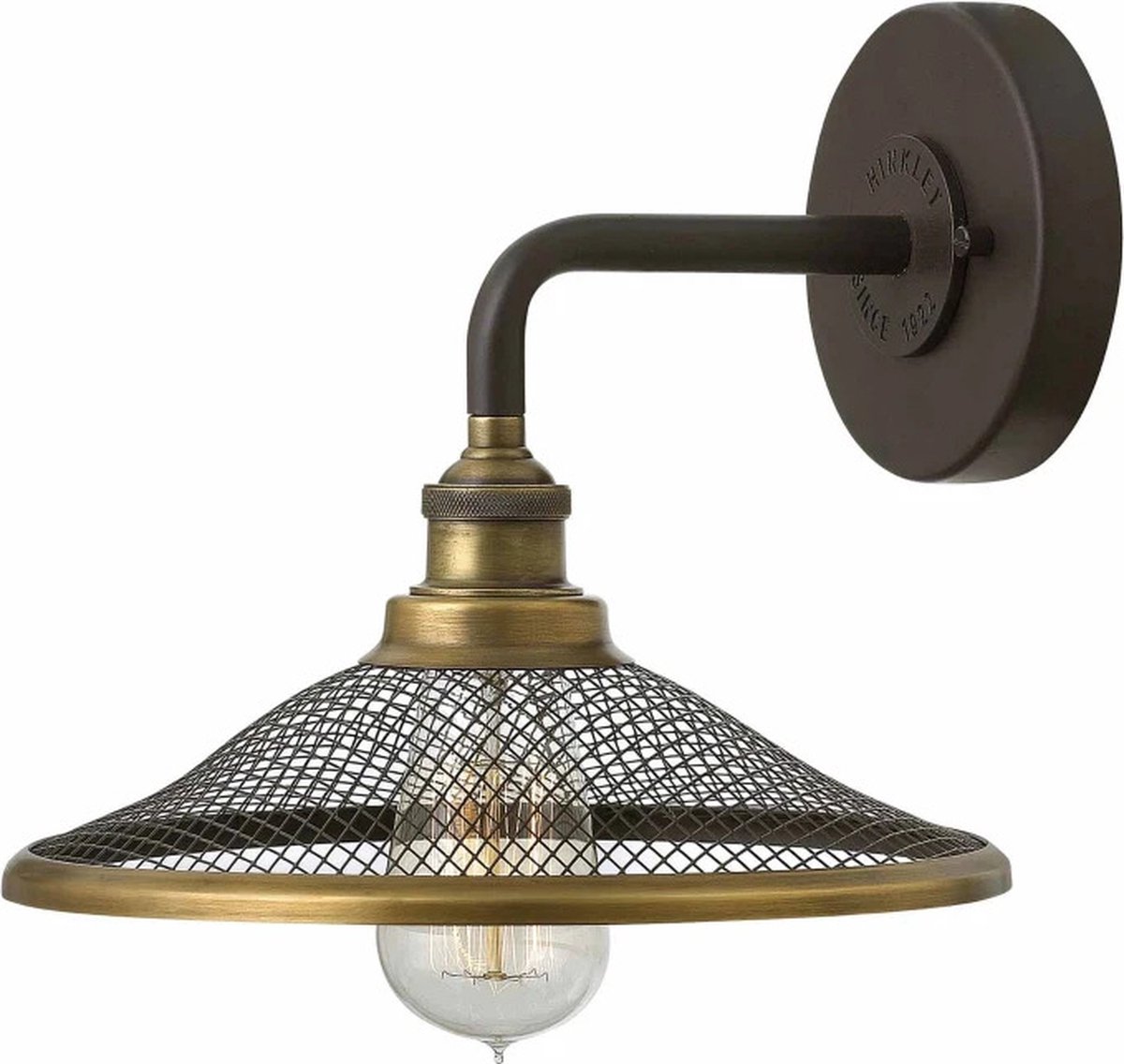 Hinkley LED Wandlamp Rigby | 1X E27 Max 60W | Buckeye Bronze and Brass