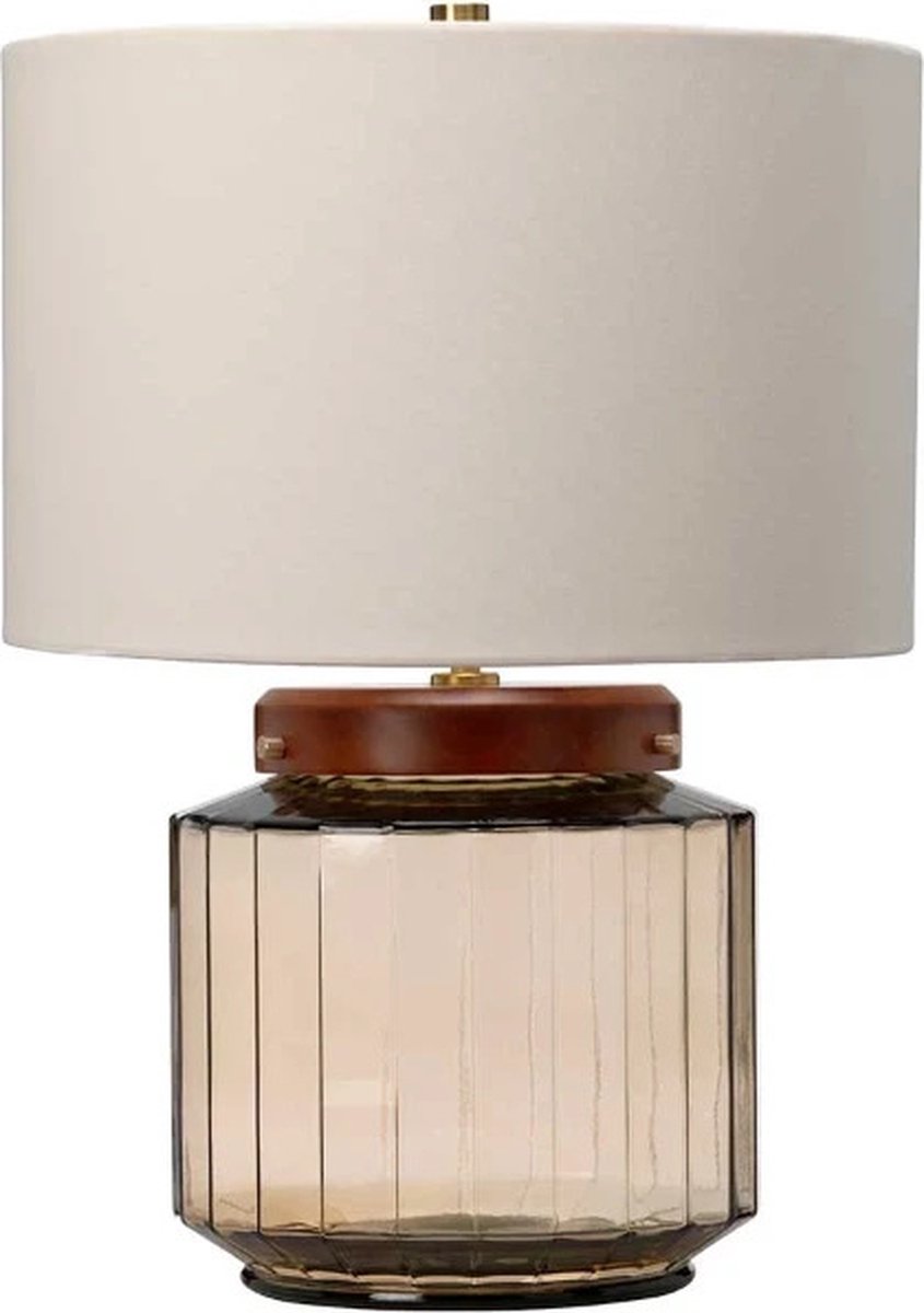 Tafellamp - Steady Lighting - Metaal -  - E27 - L: 35.5cm - Voor Binnen - Woonkamer - Eetkamer - Wood