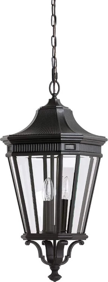Feiss LED Buiten Hanglamp Cotswold Lane | 3X E14 Max 60W | Dimbaar | Black