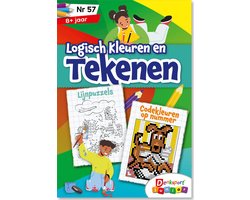 foto van Denksport Junior Puzzelboek Logisch kleuren en tekenen Junior, editie 57