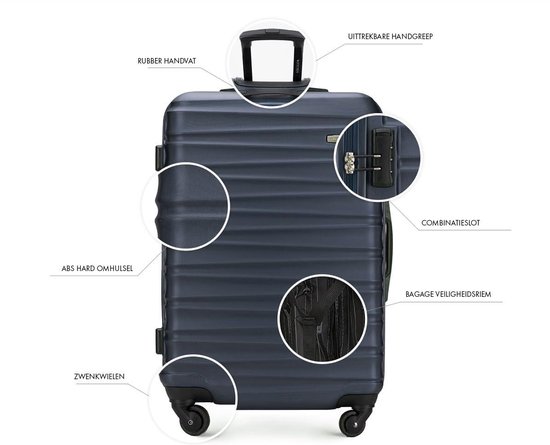 WITTCHEN LUGGAGE SET FROM ABS - Trolley - pink/donkerroze