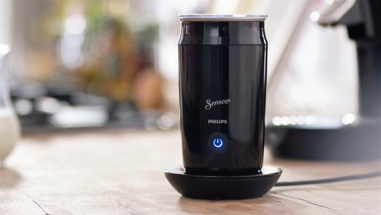 Philips Senseo Elektrische Melkopschuimer CA6500/60 - Antikleeflaag - Vaatwasserbestendig - Ook voor Cappuccino - Zwart - 120ml