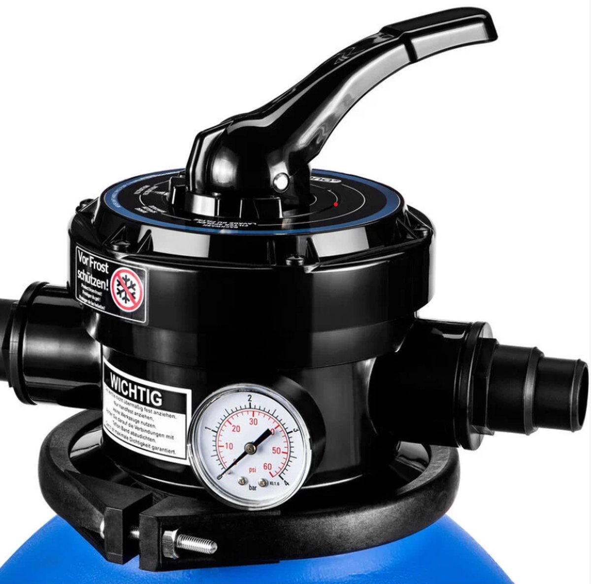 Monzana Zandfiltersysteem - 10.200 l/u 7-weg Klep Systeem - Blauw – foto 4