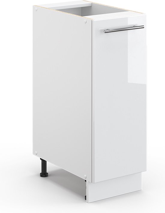 Vicco Armoire à pharmacie Fame- Line, Wit brillant/ Wit, 30 cm sans plan de travail