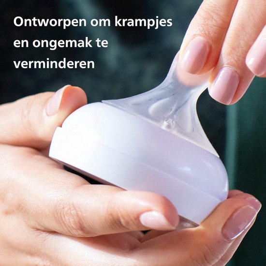 Babyfles cadeauset voor pasgeboren baby's - 4 babymelkflessen ultra soft-fopspeen en flessenborstel - 0-12 maanden - model SCD838/11 van Philips Avent — afbeelding 4