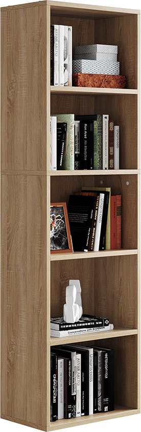 Boekenrek Bob Sonoma 40 x 132 cm met 5 compartimenten Vicco | Sonoma | 40 x 132 cm | 406673144511006 Boekenrek Bob Sonoma 40 x 132 cm met 5 compartimenten Vicco | Sonoma | 40 x 132 cm | 406673144511006