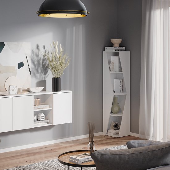 Halfhoge kast Benno Antraciet 31.6 x 70.5 cm met open vakken Vicco | Antraciet | Enkel | 406673132666206