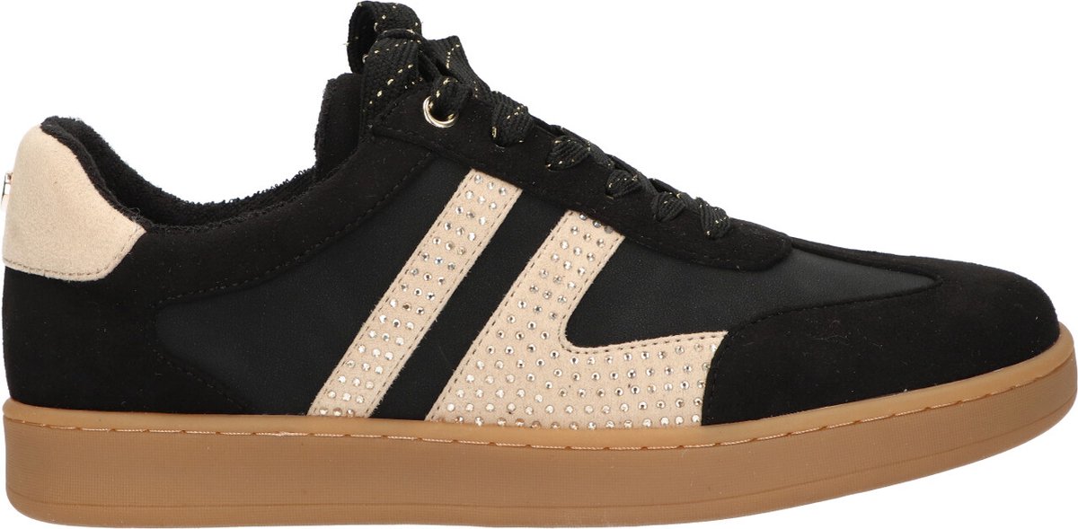 La Strada Sneaker Zwart Beige Textiel - Damesschoenen - Maat - 37