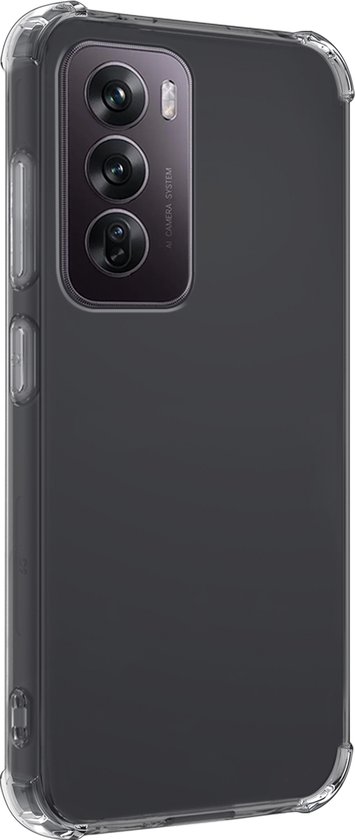 Coque pour OPPO Reno 12 Pro Coque Siliconen Anti-Chocs avec Protecteur d'écran - Coque pour OPPO Reno 12 Pro Coque Antichoc - Transparent