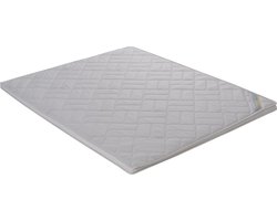 Topper Deco Latex - 160x200cm - Emob - Matrassen - Wit -