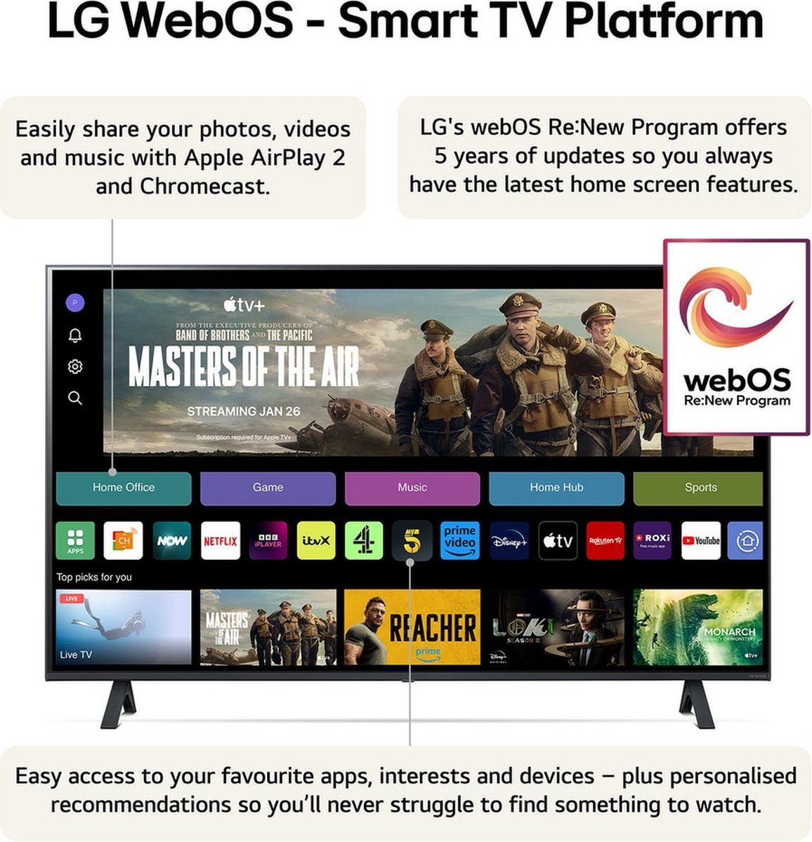LG 43NANO82T6B - 43 inch - 4K Nanocell - 2024 - Smart TV thumbnail 5