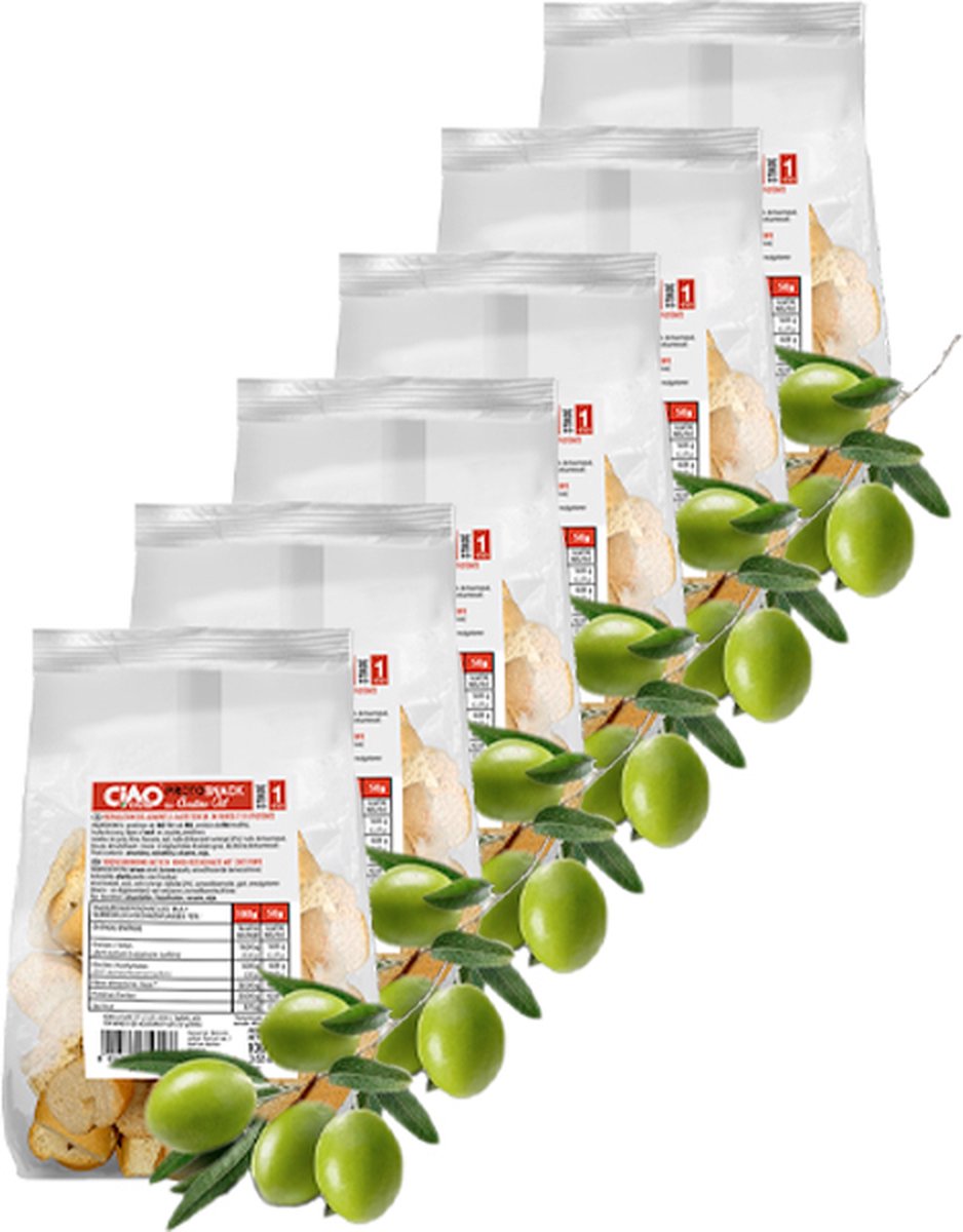 CiaoCarb | Crostini | Toastjes Olijfolie | 6 stuks | 6 x 100 gram