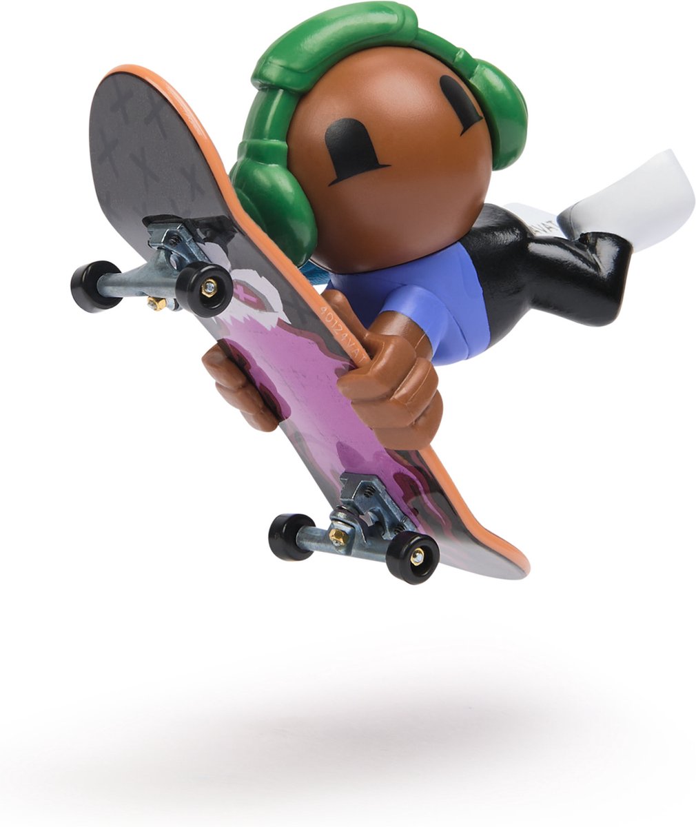 Tech Deck Sk8 Crew Uniek vingerskateboard met skaterfiguur stijlen kunnen verschillen Multicolor