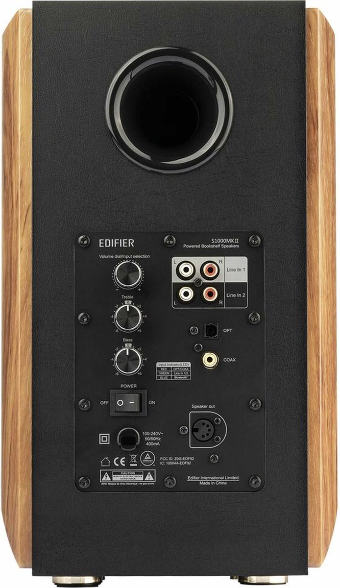 Edifier - S1000MKII actieve wifi boekenplank speaker - Walnoot (per paar) - 120 W van Edifier — afbeelding 2