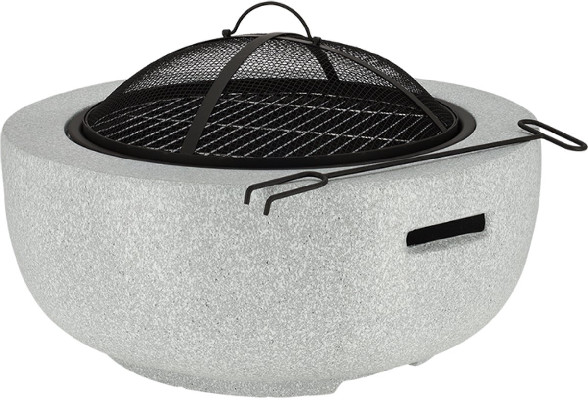 Esschert Design Vasque à feu aspect béton MGO S