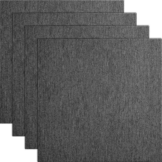 Cozy Grijs - 50x50cm - Tapijttegels - 4m2 / 16 tegels - Frisé tapijt
