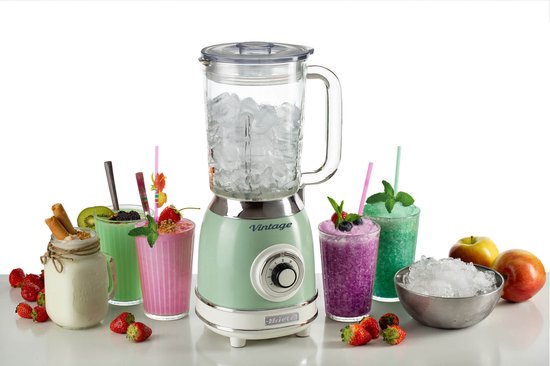 Ariete 0583/04 - Vintage Blender - 1100 Watt - glazen kan - 1,5 liter inhoud - Ice crush - Groen van Ariete — afbeelding 2