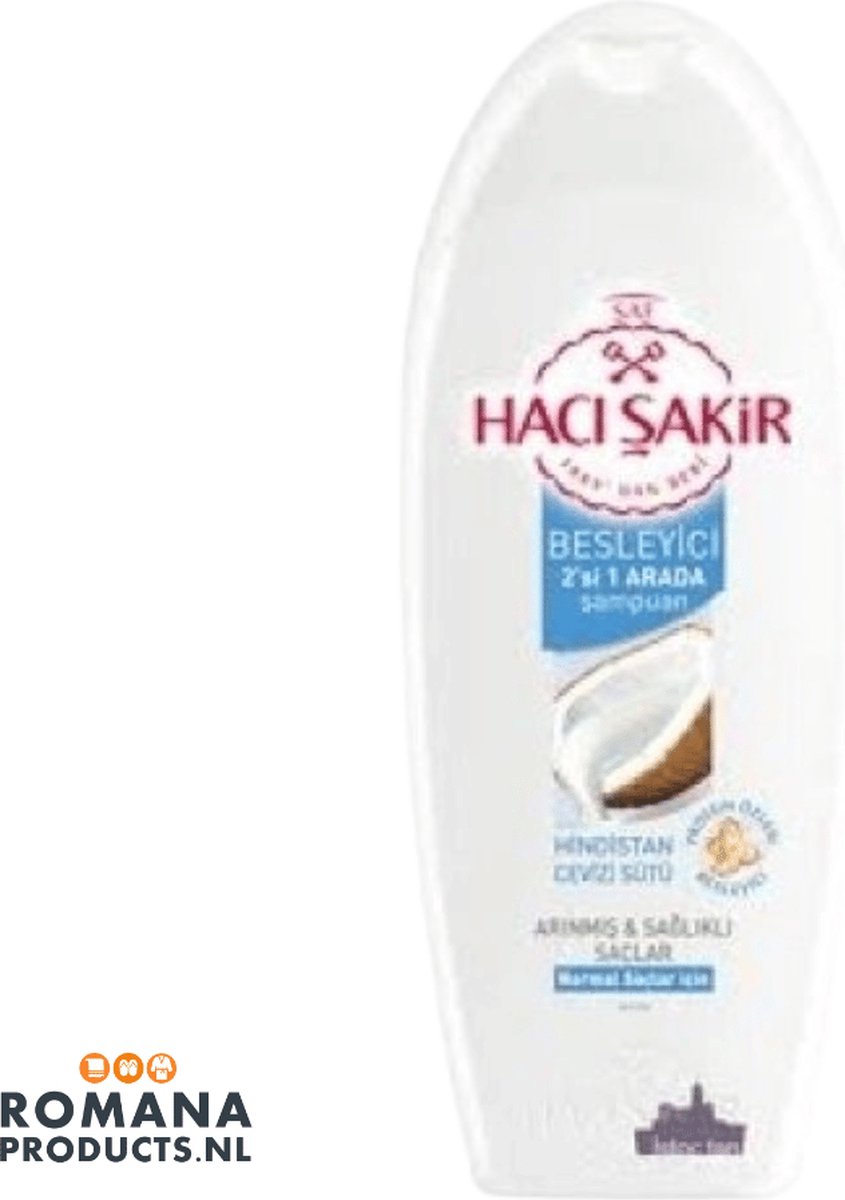 Romana Products - Haci Sakir Shampoo 500ml - Verzorgende Haarreiniging - Kokosnoot
